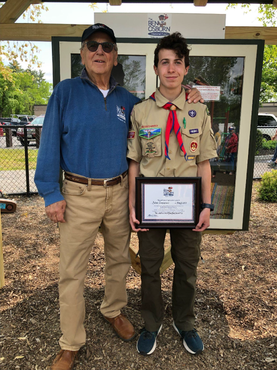 Eagle Scout Creates New Ben’s Book Station At Hovey Pond